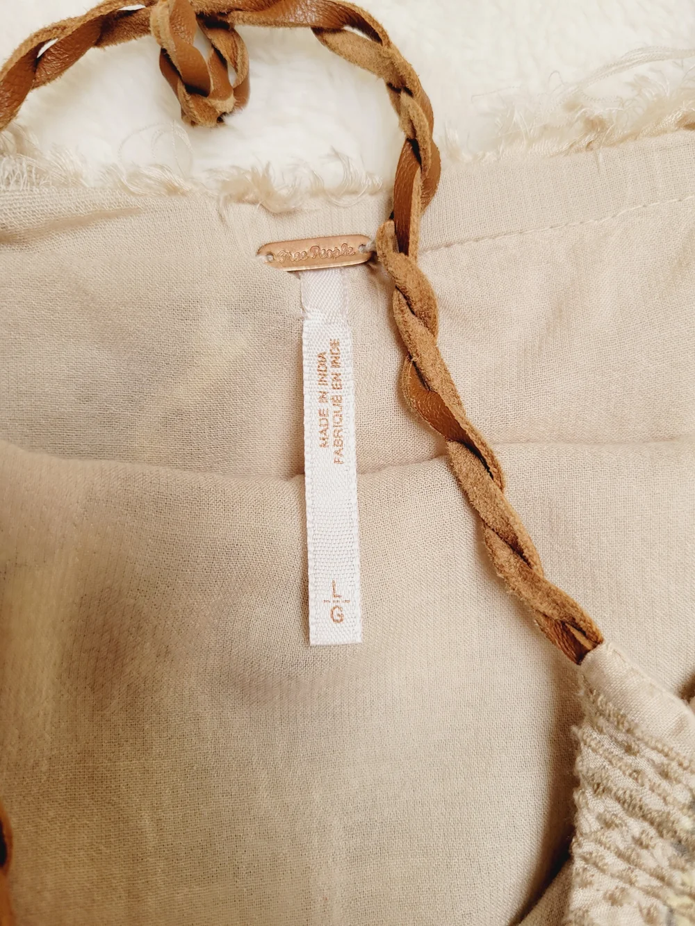 Free People Beige Floral Backless Dress - Picture 2 of 6